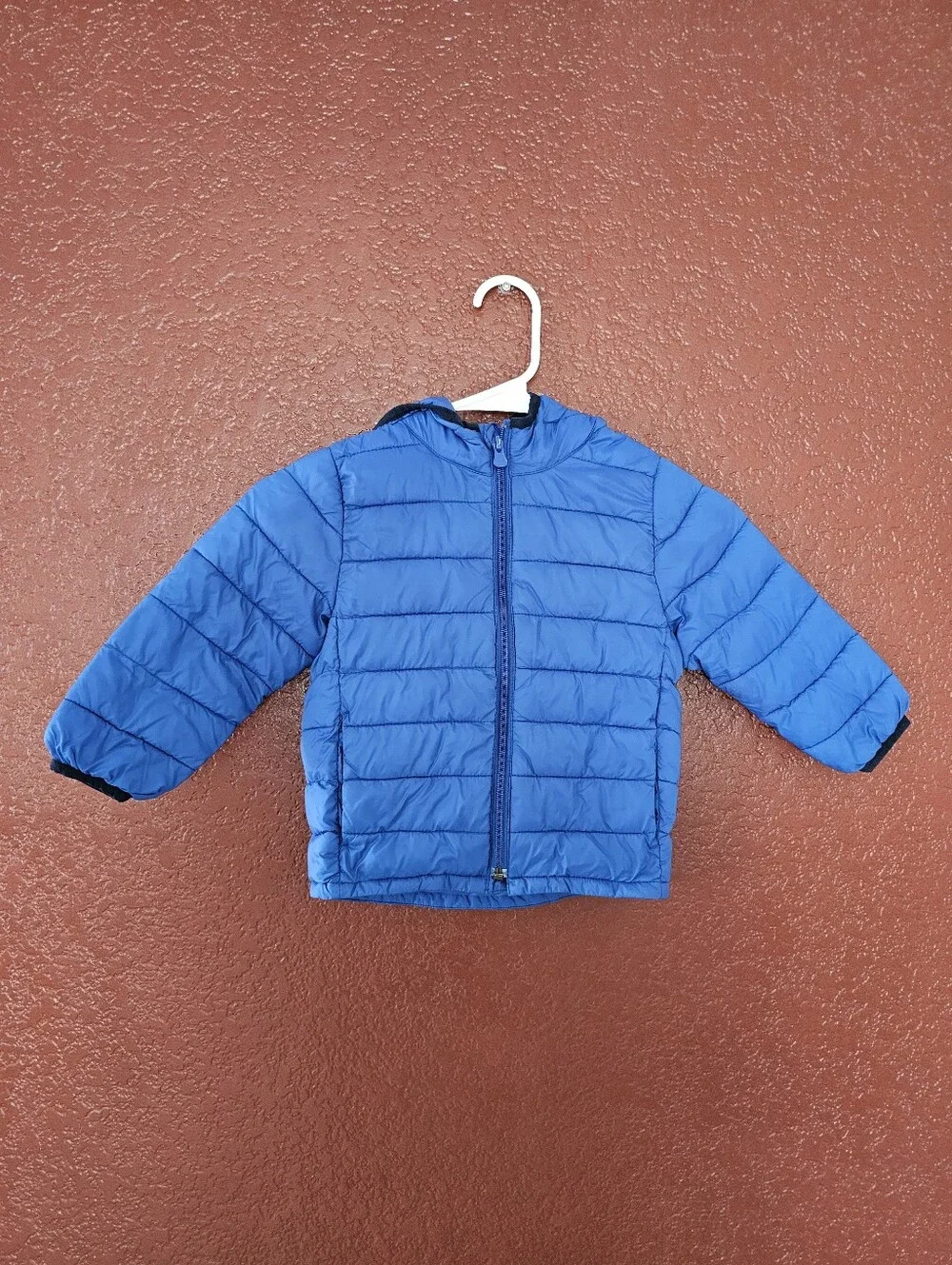 GAP Bright Blue Quilted Hooded Puffer Jacket